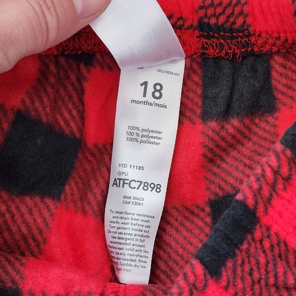 Carter's Boy's Christmas Naughty/Nice Black Pajama Set 18M & 12M NWT - Picture 8 of 11